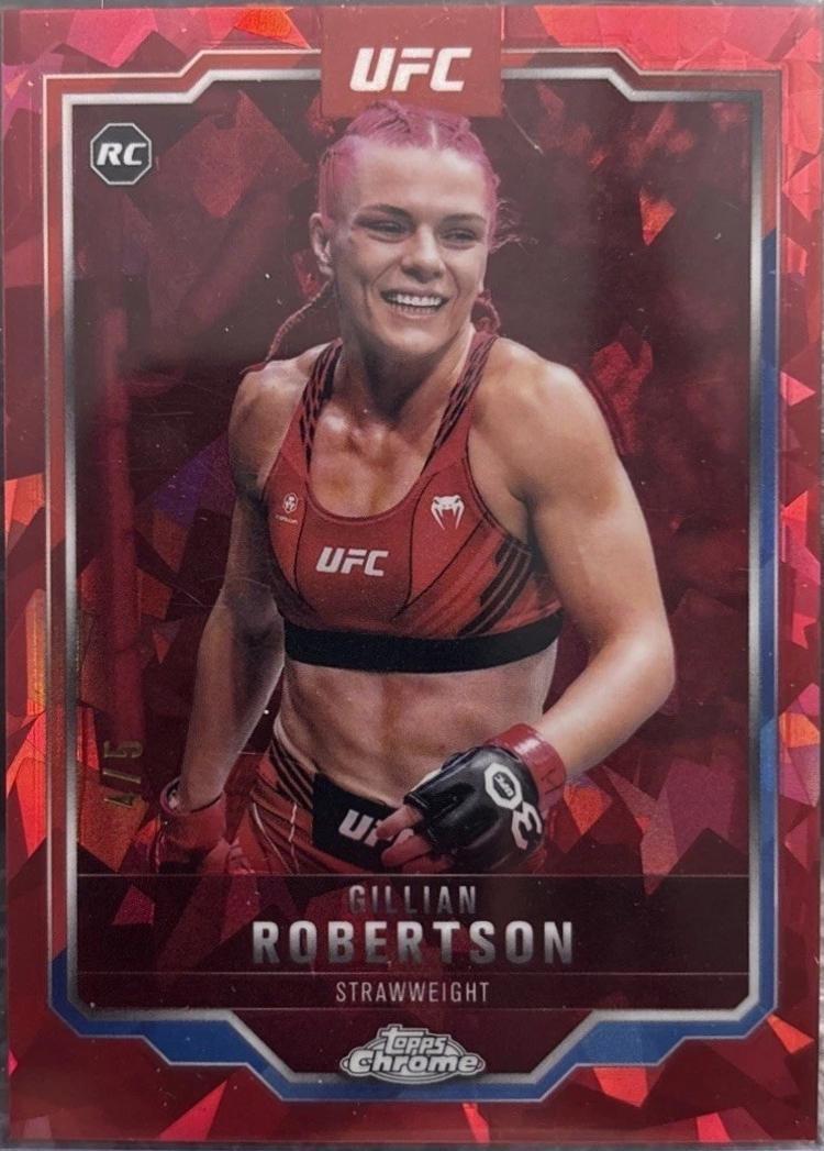 Gillian Robertson 2025 Topps Chrome Sapphire UFC Base Sapphire #158 Red Sapphire