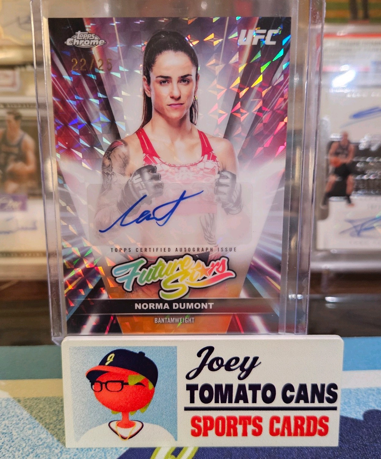Norma Dumont 2026 Topps Chrome UFC Future Stars Autographs #FSA-ND Orange Geometric Refractor