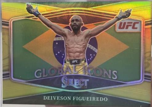 Deiveson Figueiredo 2023 Panini Select UFC Global Icons #8 Gold