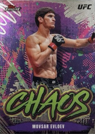Movsar Evloev 2024 Topps Finest UFC Chaos #CHA-14 Red Refractor