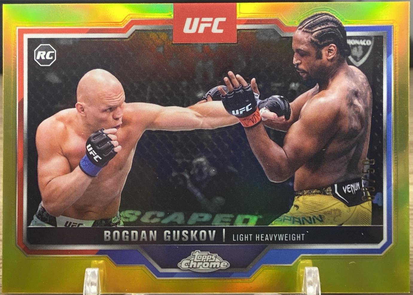 Bogdan Guskov 2025 Topps Chrome UFC Base #115 Gold Refractor