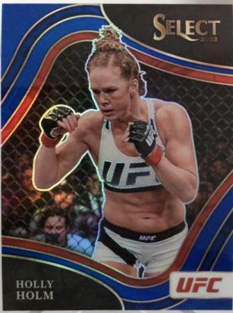 Holly Holm 2022 Panini Select UFC Octagonside #213 Blue Prizm