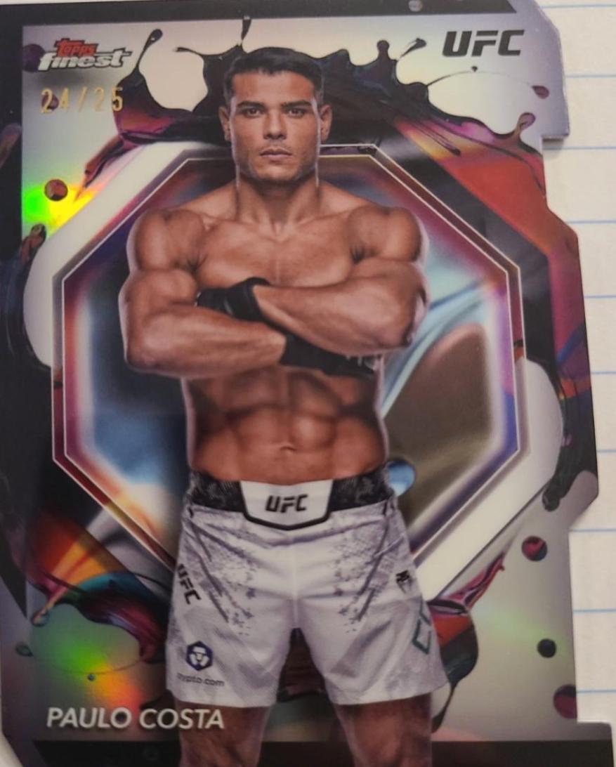 Paulo Costa 2024 Topps Finest UFC Base Rare #249 Die-Cut Refractor
