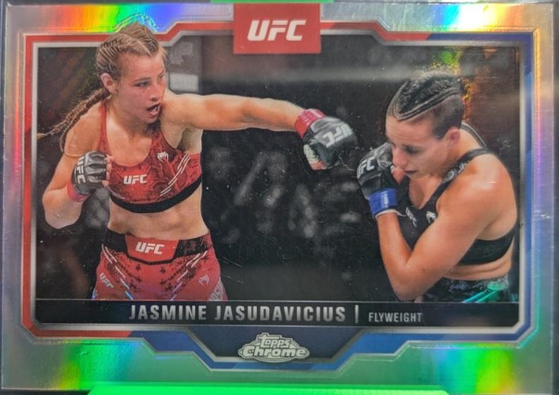 Jasmine Jasudavicius 2025 Topps Chrome UFC Base #93 Refractor