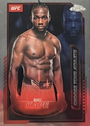 Manel Kape 2025 Topps Chrome UFC Mission Control #MCL-4 Green Refractor
