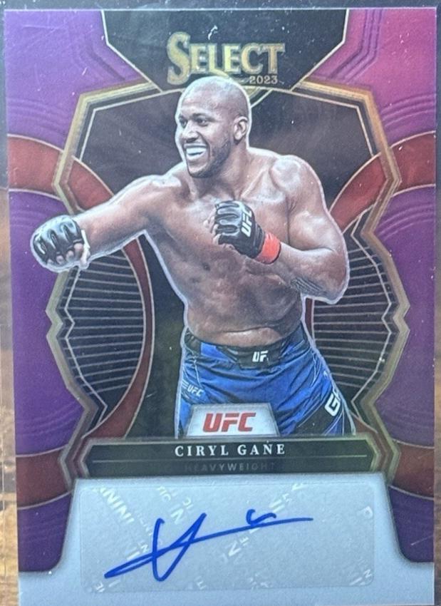 Ciryl Gane 2023 Panini Select UFC Signatures #13 Purple