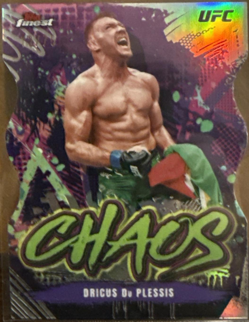 Dricus Du Plessis 2024 Topps Finest UFC Chaos #CHA-18 Die-Cut Refractor