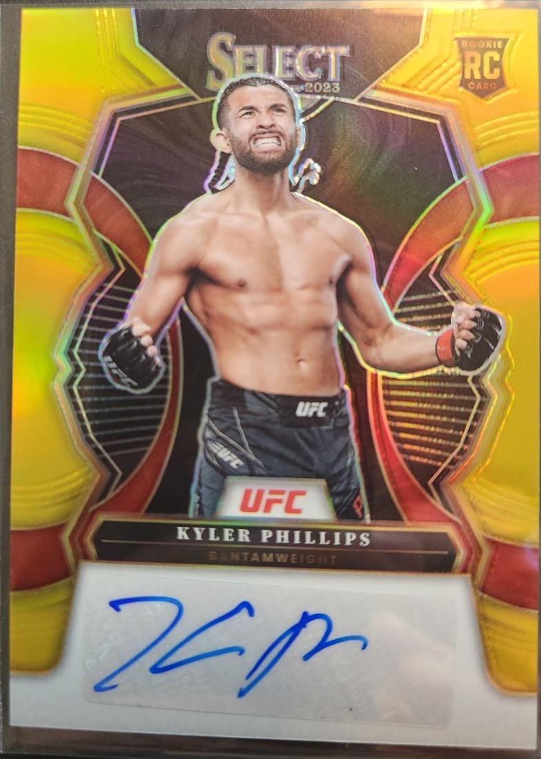 Kyler Phillips 2023 Panini Select UFC Rookie Signatures #14 Gold
