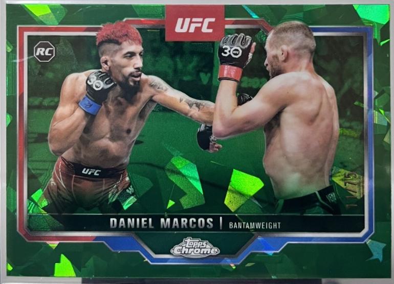 Daniel Marcos 2025 Topps Chrome Sapphire UFC Base Sapphire #113 Green Sapphire