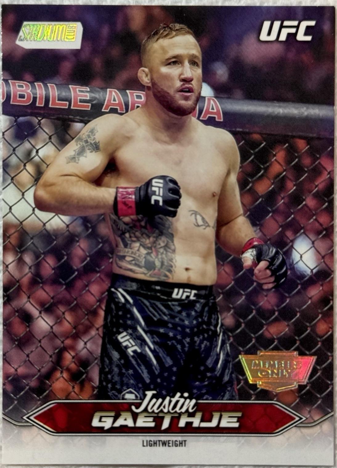 Justin Gaethje 2025 Topps Stadium Club UFC Base #155 Members Only