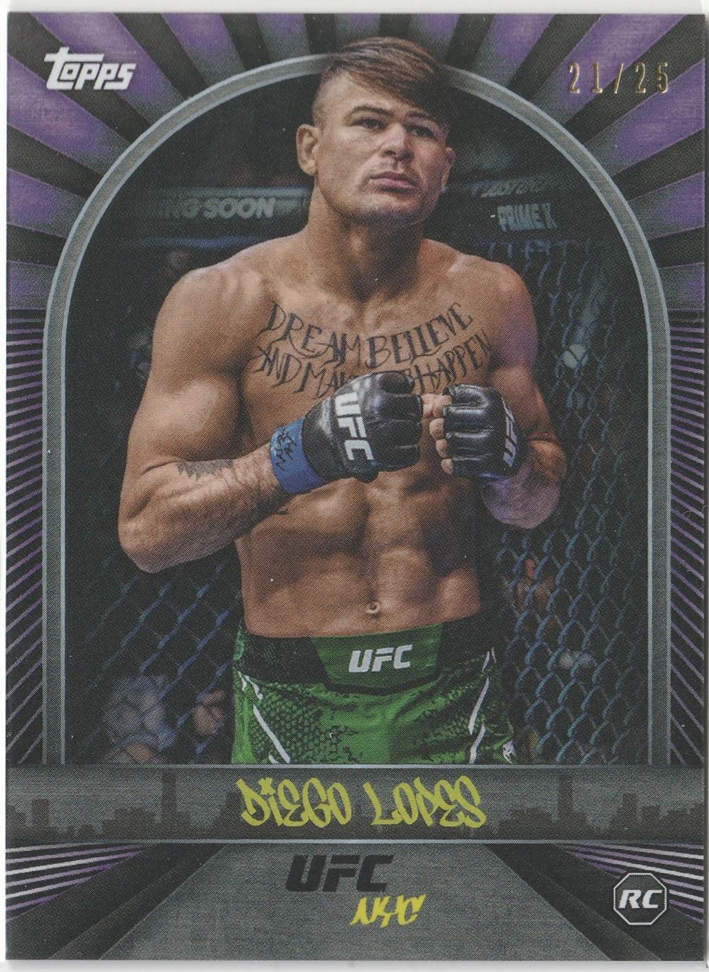 Diego Lopes 2024 Topps UFC NYC Base #26 Purple