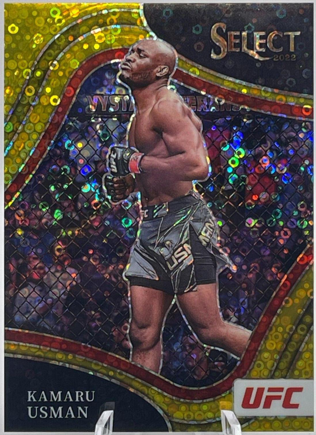Kamaru Usman 2022 Panini Select UFC Octagonside #209 Gold