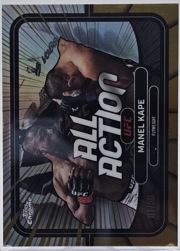 Manel Kape 2026 Topps Chrome UFC All-Action #AA-11 Gold Refractor