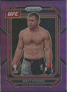 Matt Hughes 2023 Panini Prizm UFC Base #142 Purple