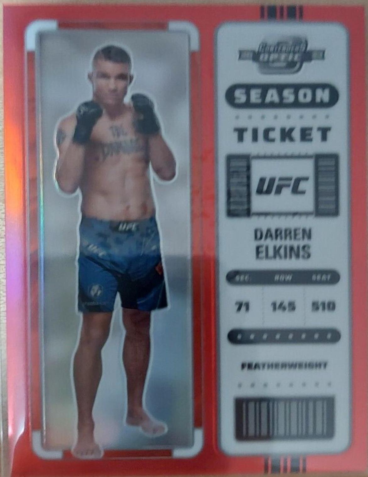 Darren Elkins 2023 Panini Chronicles UFC Base Contenders Optic Season Ticket #354 Red