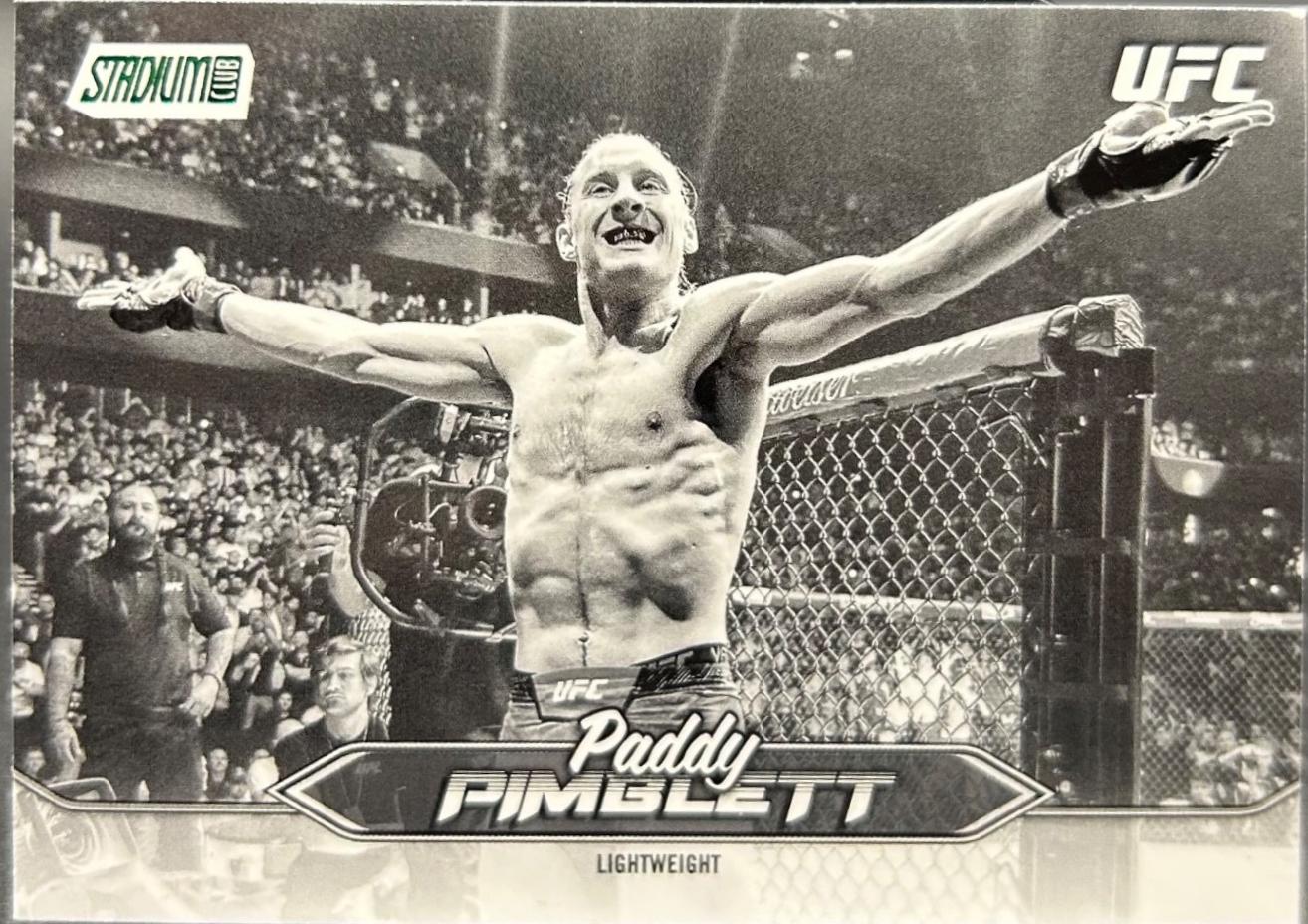 Paddy Pimblett 2025 Topps Stadium Club UFC Base #194 Black & White