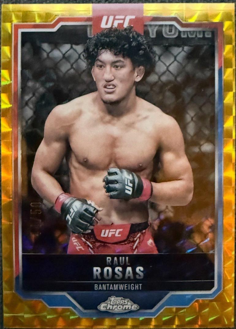 Raul Rosas 2025 Topps Chrome UFC Base #120 Gold Geometric Refractor