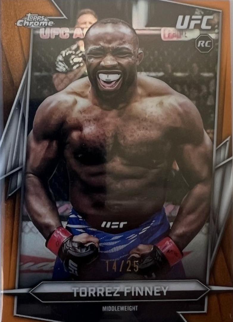 Torrez Finney 2026 Topps Chrome UFC Base #166 Orange Refractor