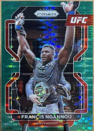 Francis Ngannou 2021 Panini Prizm UFC Base #52 Green Pulsar