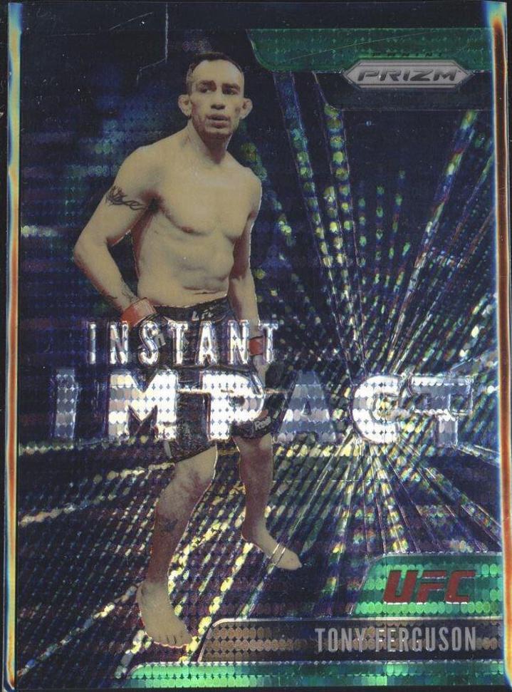 Tony Ferguson 2021 Panini Prizm UFC Instant Impact #22 Green Pulsar