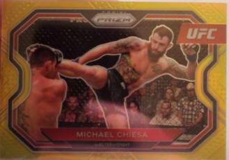 Michael Chiesa 2021 Panini Prizm UFC Base #173 Gold