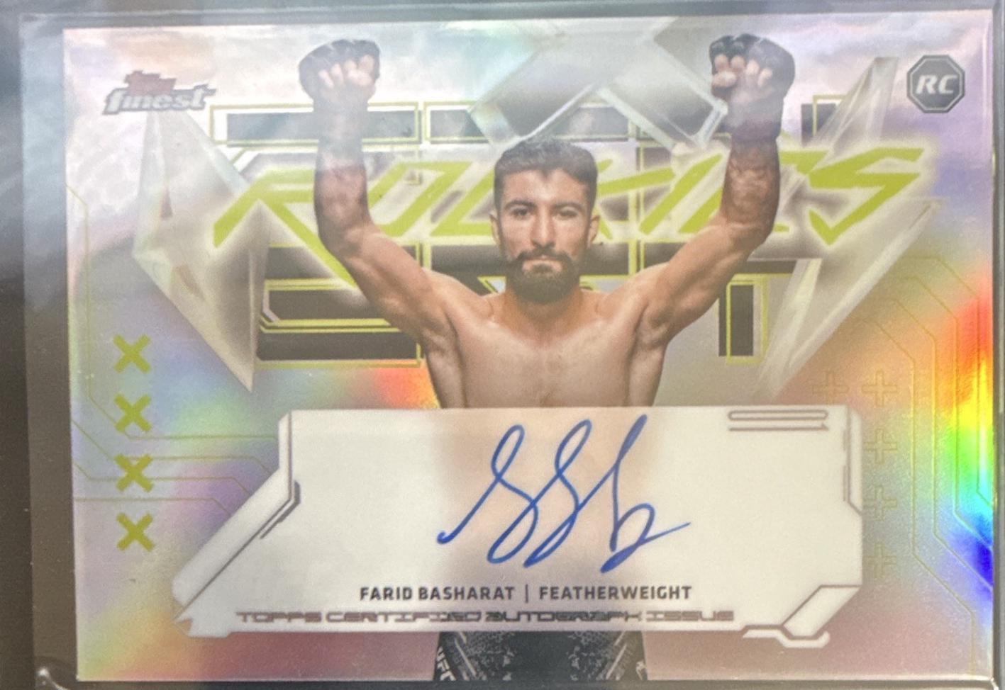 Farid Basharat 2025 Topps Finest UFC Finest Rookie Autographs #FRA-FB Refractor