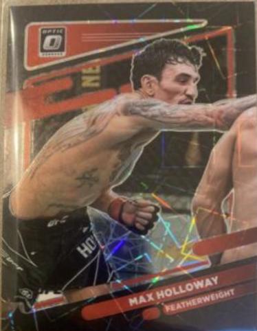 Max Holloway 2022 Panini Donruss Optic UFC Base #38 Black Velocity