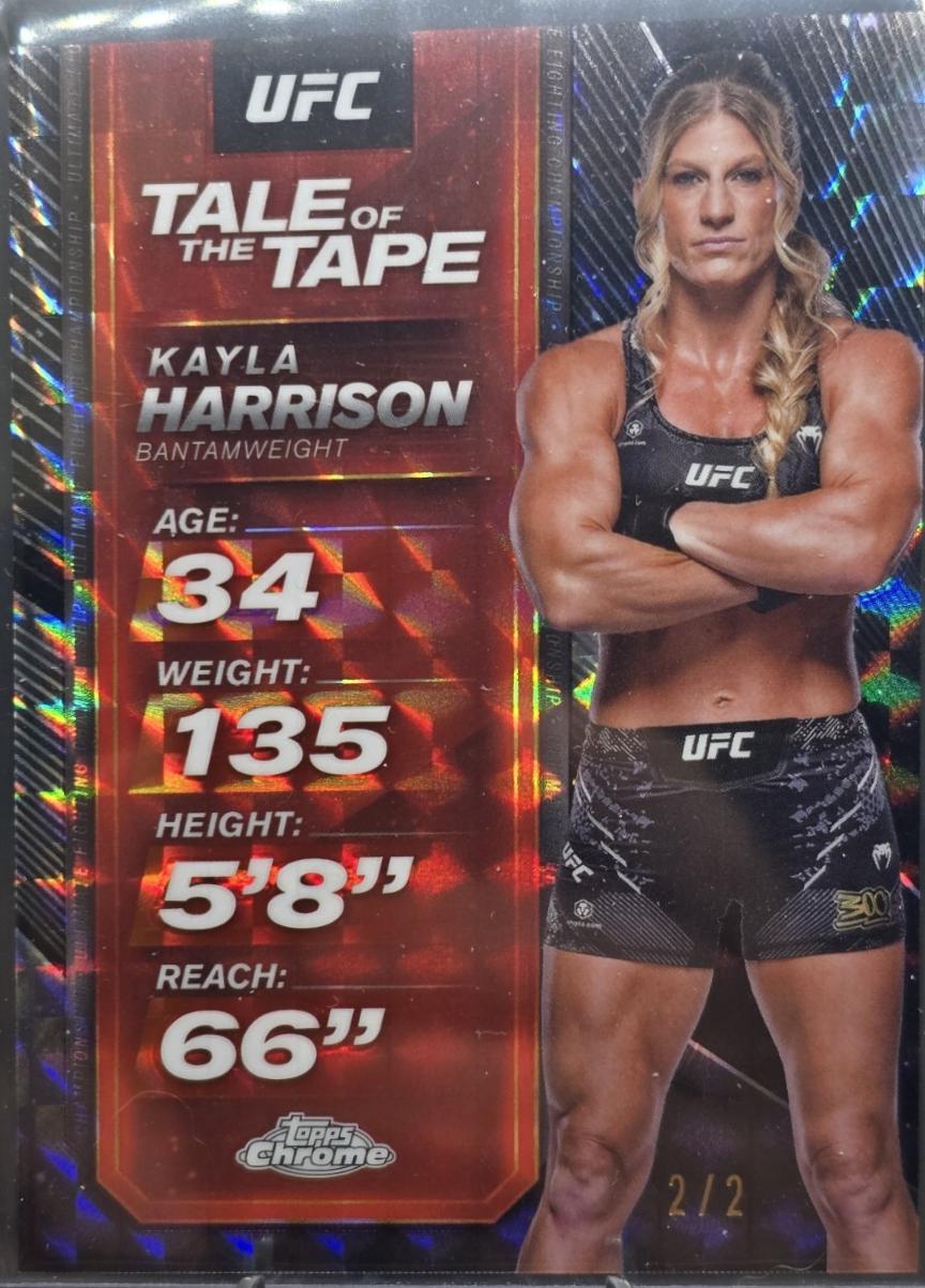 Kayla Harrison 2025 Topps Chrome UFC Tale of the Tape #TTT-7 Geometric Black Refractor