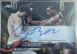 Tyron Woodley 2018 Topps Chrome UFC Fighter Autographs #FA-WT Gold