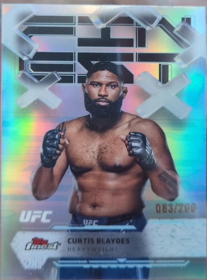 Curtis Blaydes 2025 Topps Finest UFC Base Common #65 Purple Refractor