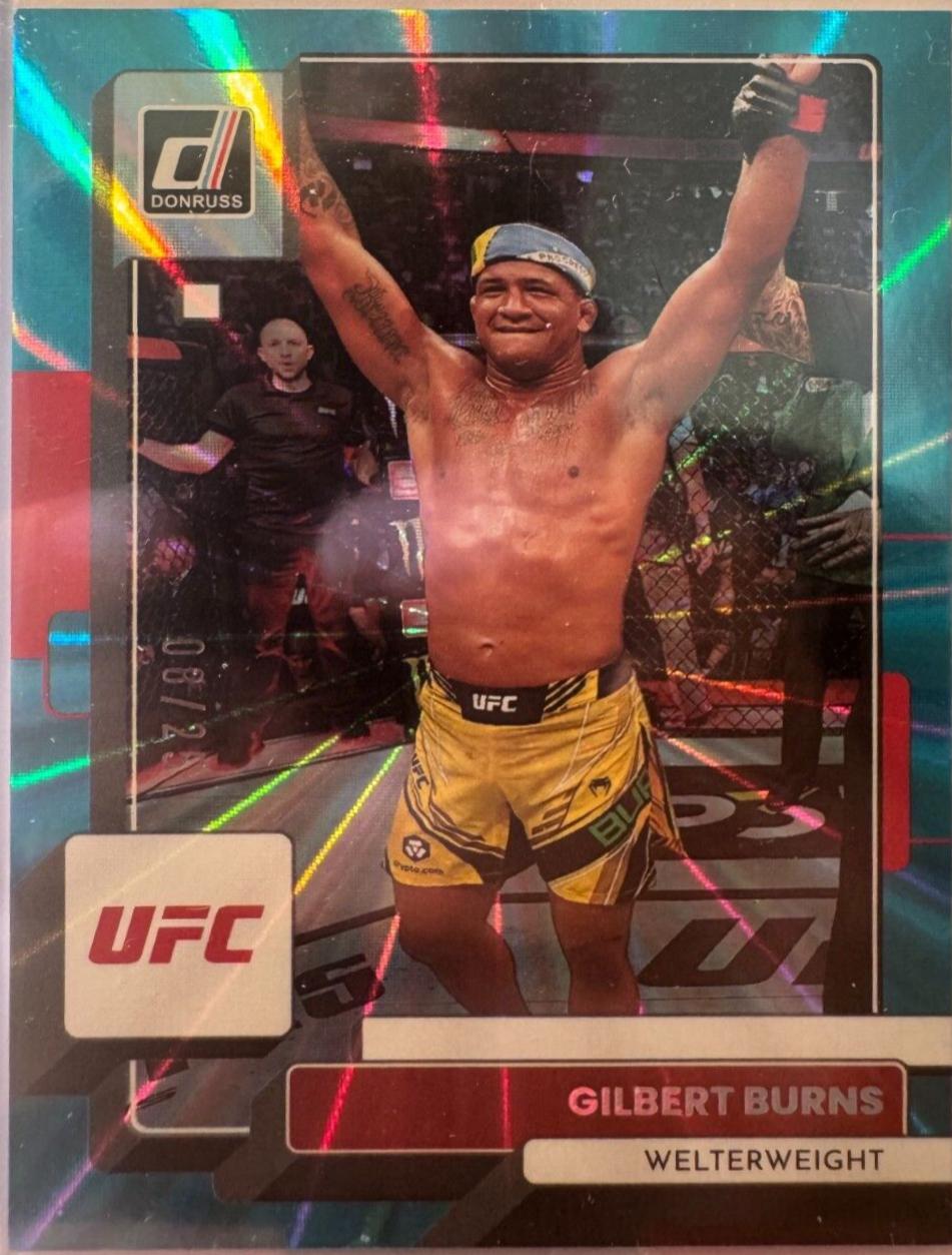 Gilbert Burns 2023 Panini Donruss UFC Base #22 Blue Laser