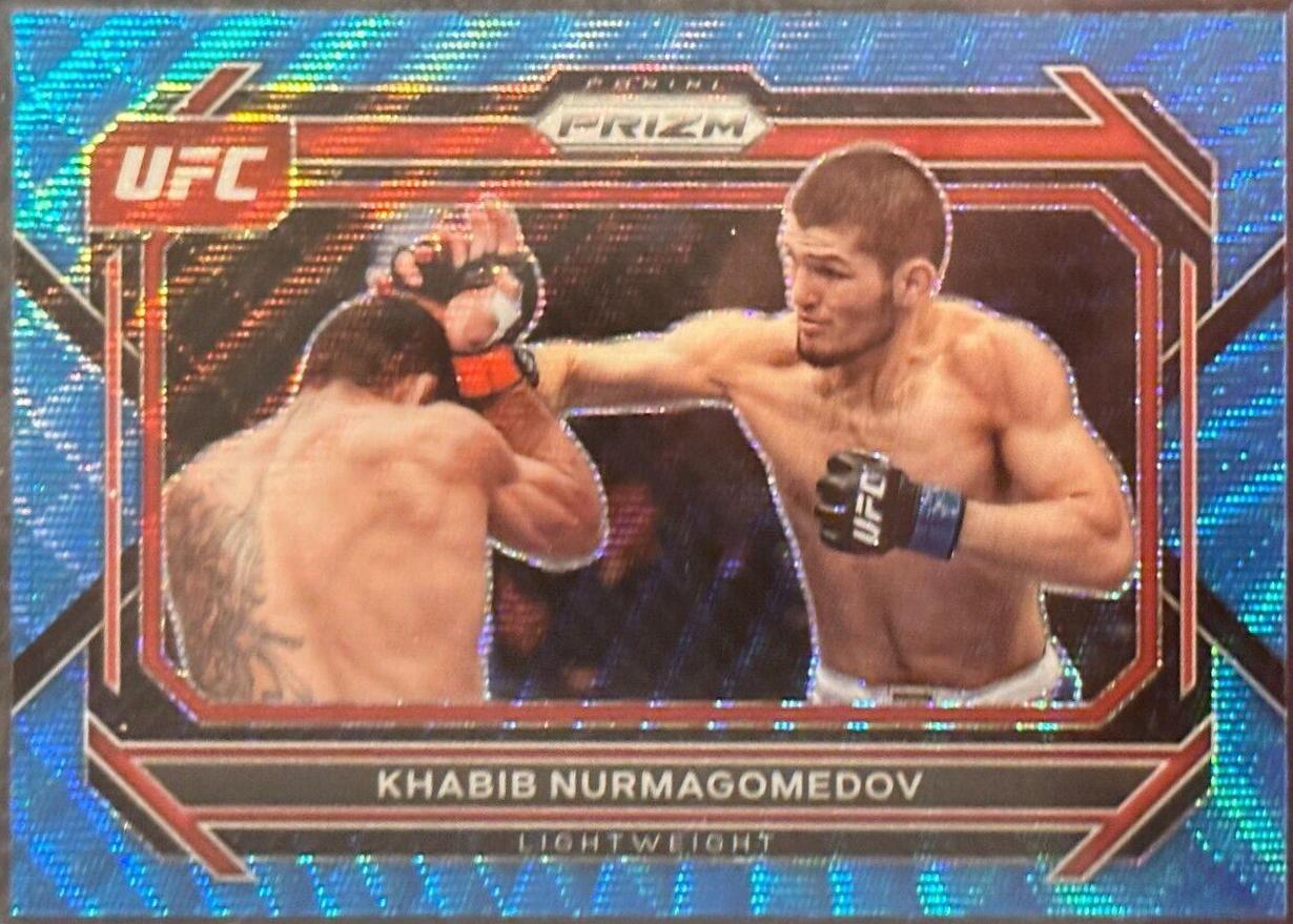 Khabib Nurmagomedov 2023 Panini Prizm UFC Base #45 Blue Wave