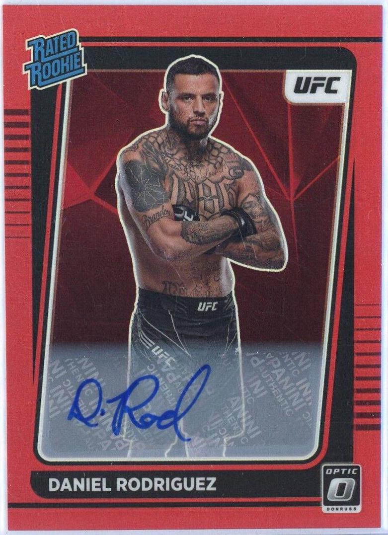 Daniel Rodriguez 2022 Panini Donruss Optic UFC Base Rated Rookies Signatures #109 Red