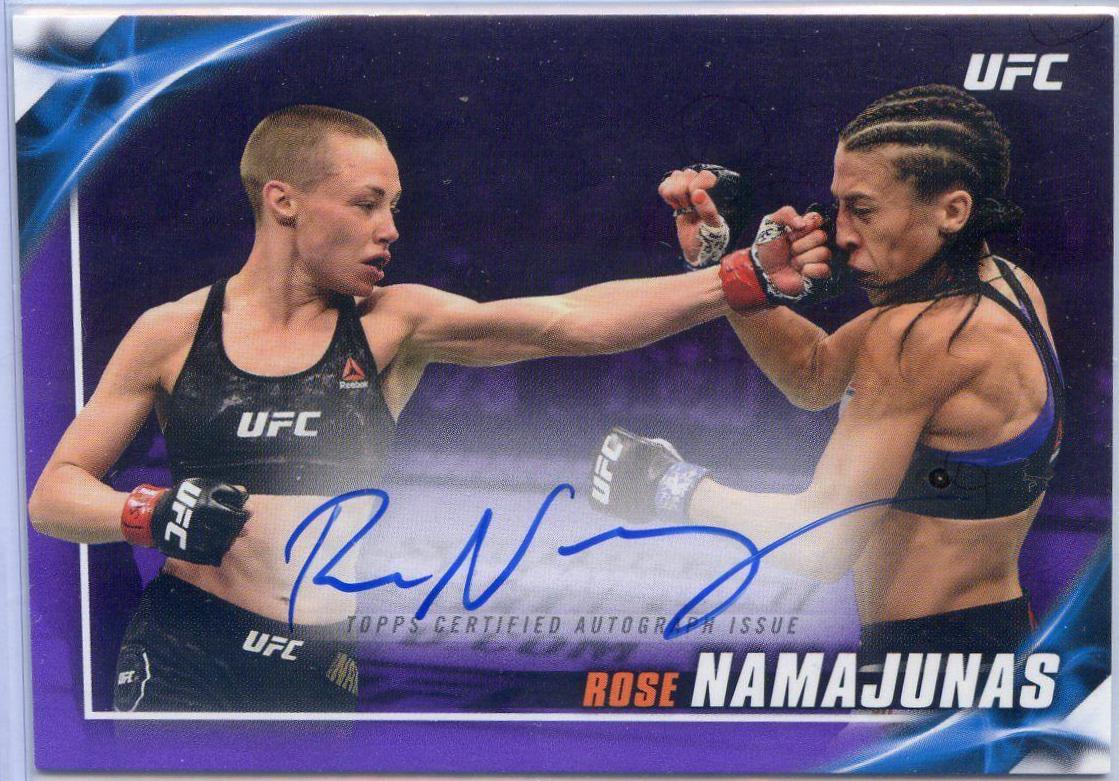 Rose Namajunas 2019 Topps UFC Knockout Knockout Autographs #KA-RN Purple