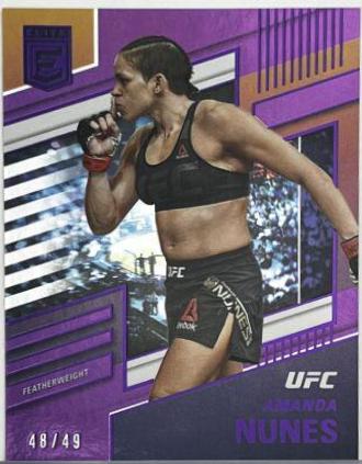 Amanda Nunes 2022 Panini Chronicles UFC Base Contenders Optic Season Ticket #359 Purple