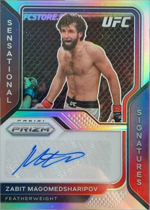 Zabit Magomedsharipov 2021 Panini Prizm UFC Sensational Signatures #SS-ZBM Gold