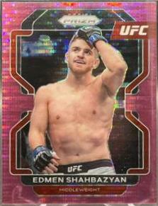 Edmen Shahbazyan 2022 Panini Prizm UFC Base #133 Pink Pulsar