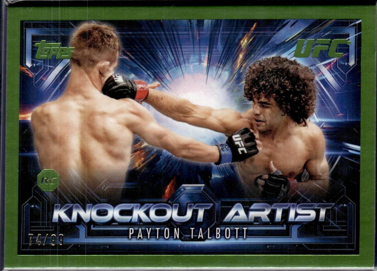 Payton Talbott 2025 Topps Knockout UFC Knockout Artists #KA-8 Lime Green
