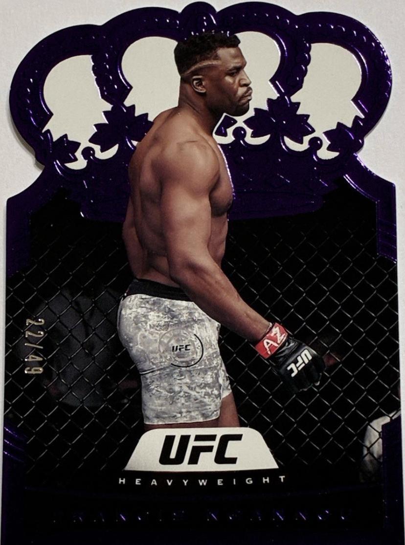 Francis Ngannou 2021 Panini Chronicles UFC Base Crown Royale #20 Purple