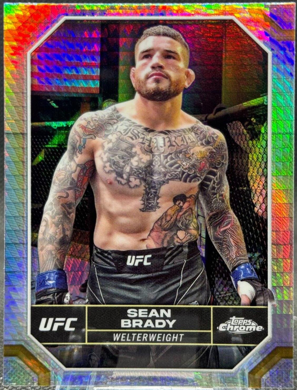 Sean Brady 2024 Topps Chrome UFC Base #172 Prism Refractor