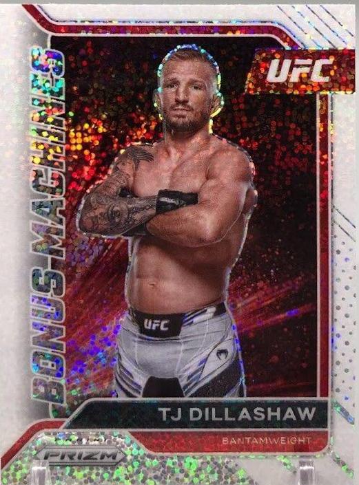 TJ Dillashaw 2022 Panini Prizm UFC Bonus Machines #24 White Sparkle