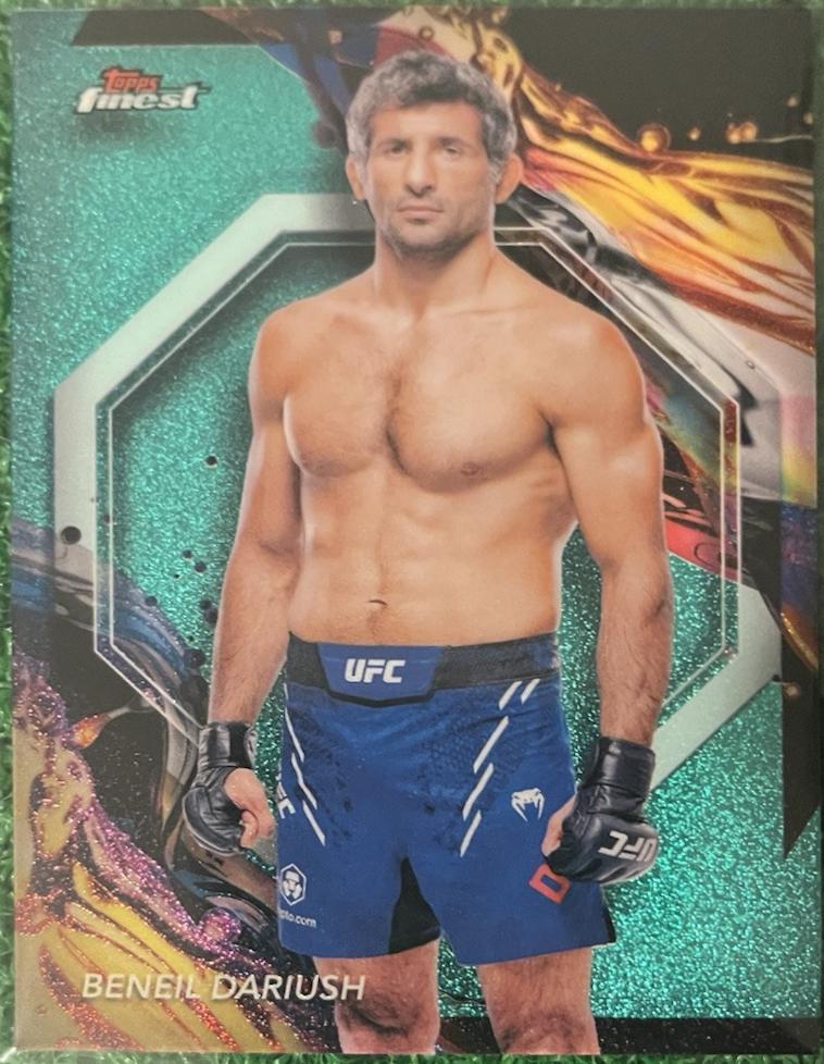 Beneil Dariush 2024 Topps Finest UFC Base Uncommon #196 Aqua Glitter Refractor