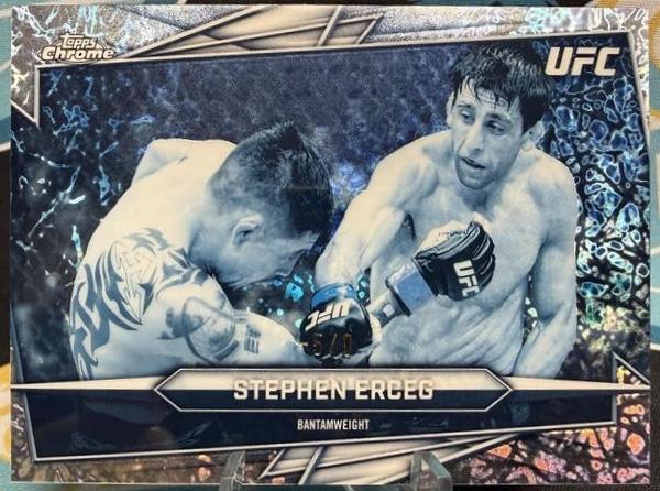 Stephen Erceg 2026 Topps Chrome UFC Base #186 Frozenfractor