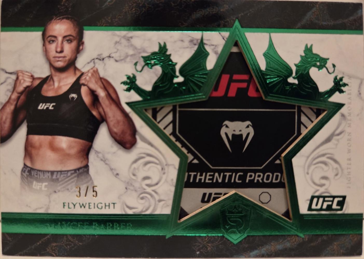 Maycee Barber 2025 Topps Royalty UFC Star Relics #SR-MB Green