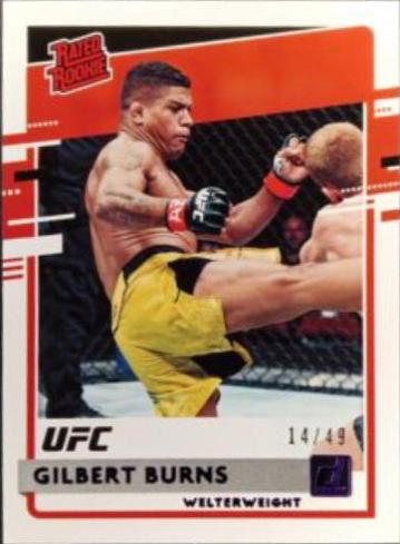 Gilbert Burns 2021 Panini Chronicles UFC Base Donruss Rated Rookies #30 Purple