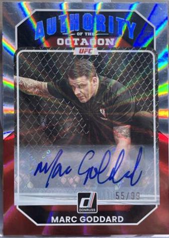 Marc Goddard 2023 Panini Donruss UFC Authority of the Octagon Signatures #225 Laser
