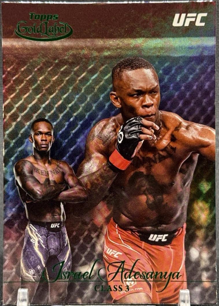 Israel Adesanya 2024 Topps Gold Label UFC Base Class III #4 Green