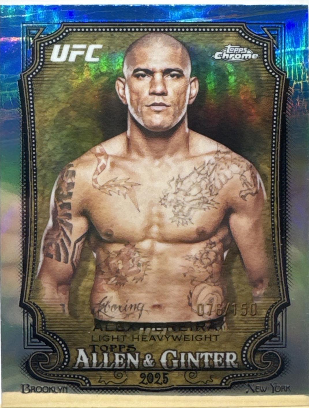 Alex Pereira 2026 Topps Chrome UFC Allen & Ginter #AG-1 Black Refractor