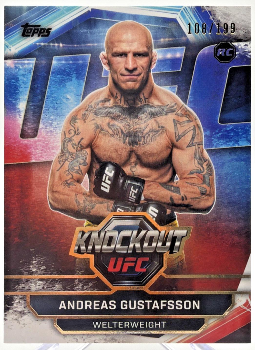 Andreas Gustafsson 2026 Topps Knockout UFC Base #73 Gold