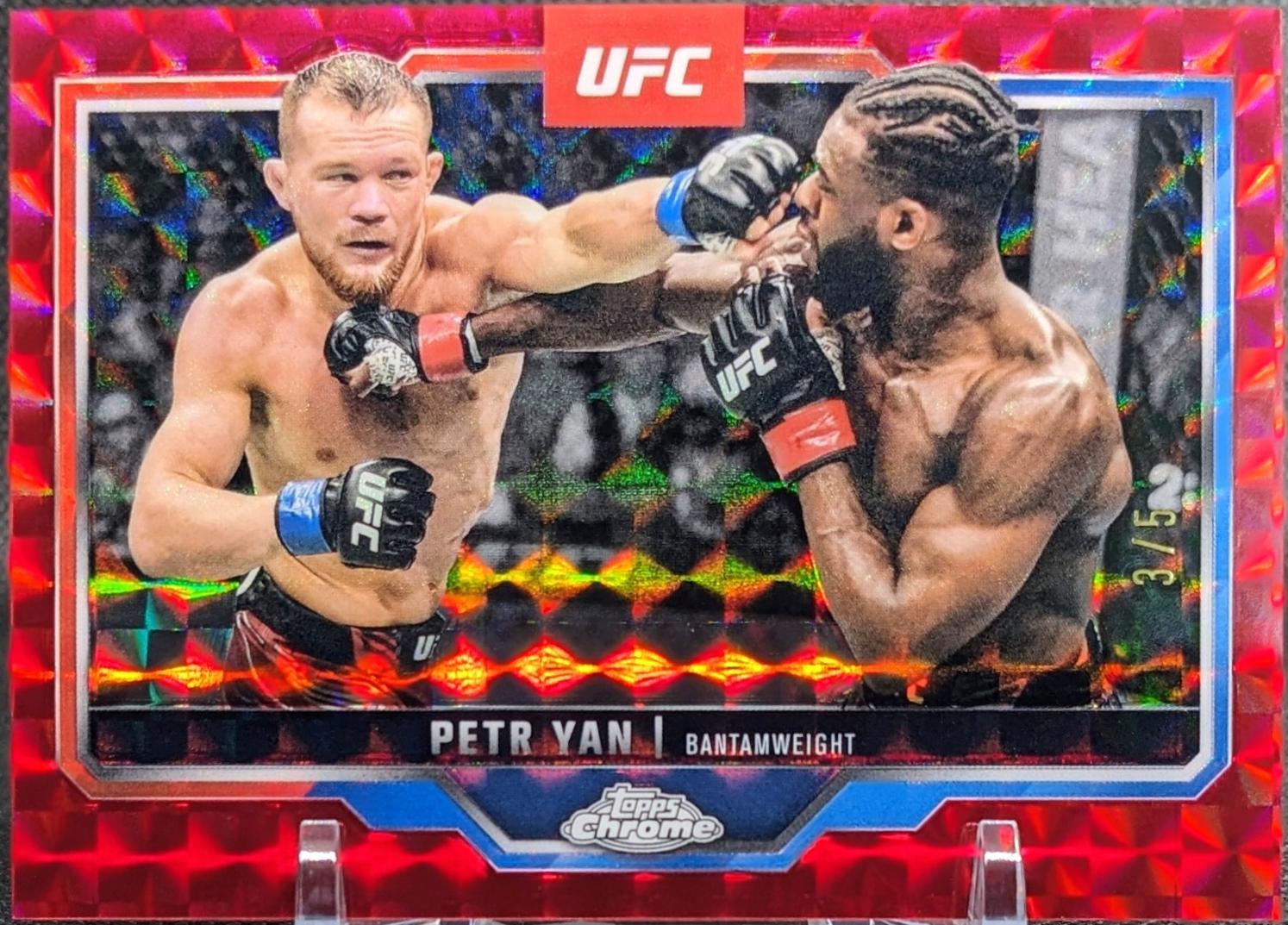 Petr Yan 2025 Topps Chrome UFC Base #116 Red Geometric Refractor